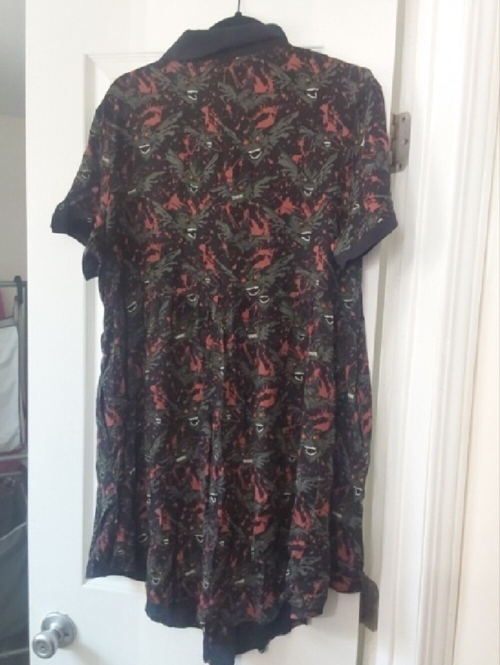 Killstar Black and Red Gremlins Asymmetrical Shirt Dress - Picture 2 of 8